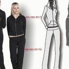 в стиле кэжуал (casual) велюровые брюки для девушки Б-13231из хлопока с лайкрой ; размеры с 40 по 48.