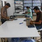 выышивальный цех  Фабрика  джинсовой одежды индия